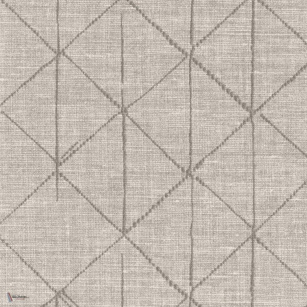 Lino behang in Beige van Texdecor