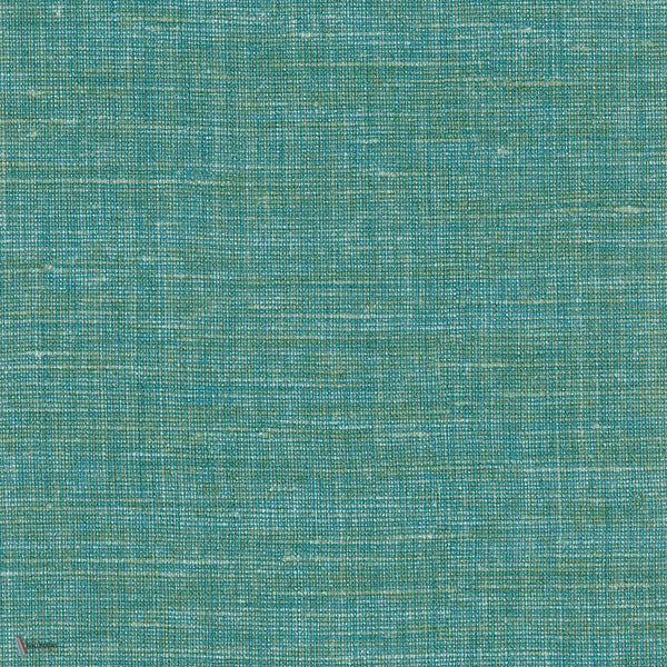 Lino behang in Vert 3 van Texdecor