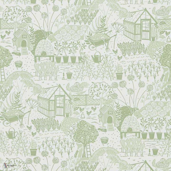 The Allotment behang in Fennel van Sanderson