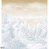 Austria Mural wallpaper in Gold on Pearl by Thibaut