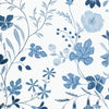 Bloom papier peint en Blue and White de Thibaut