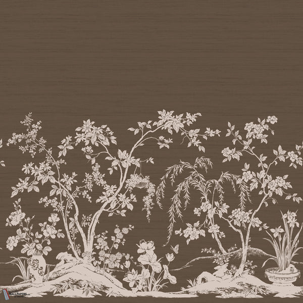 Chaumont Mural wallpaper in Brown and Beige by Thibaut