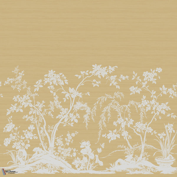 Chaumont Mural wallpaper in Gold by Thibaut