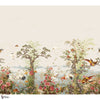 Crane Mural wallpaper in Green and Rose by Thibaut