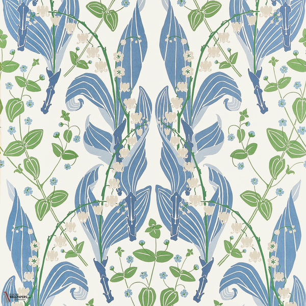 Harbor Springs behang in Blue van Thibaut