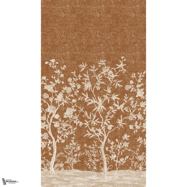 Indira Mural Tapete in Umber von Thibaut
