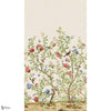 Jardin Bloom Mural wallpaper in Coral and Blue by Thibaut
