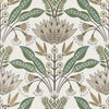 Lotus carta da parati in Green and Beige di Thibaut