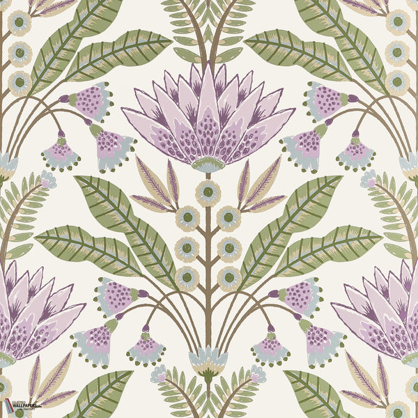Lotus carta da parati in Lilac di Thibaut