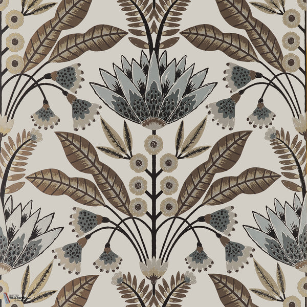 Lotus carta da parati in Natural di Thibaut