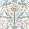 Lotus carta da parati in Spa Blue di Thibaut