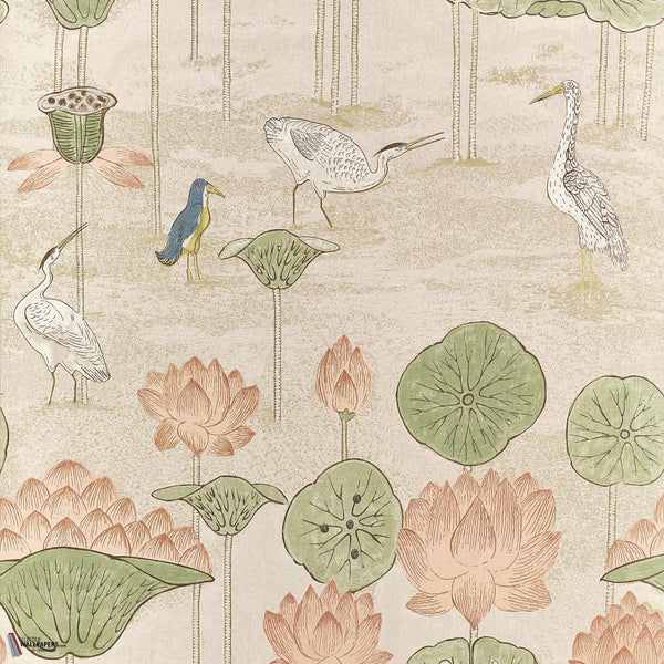 Malea papier peint en Apricot de Thibaut