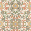 Margaux papier peint en Apricot and Sage de Thibaut