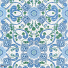 Margaux papier peint en Blue and Green de Thibaut