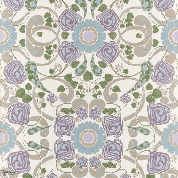 Margaux papier peint en Lavender and Blue de Thibaut