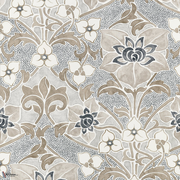 Woodford behang in Natural van Thibaut