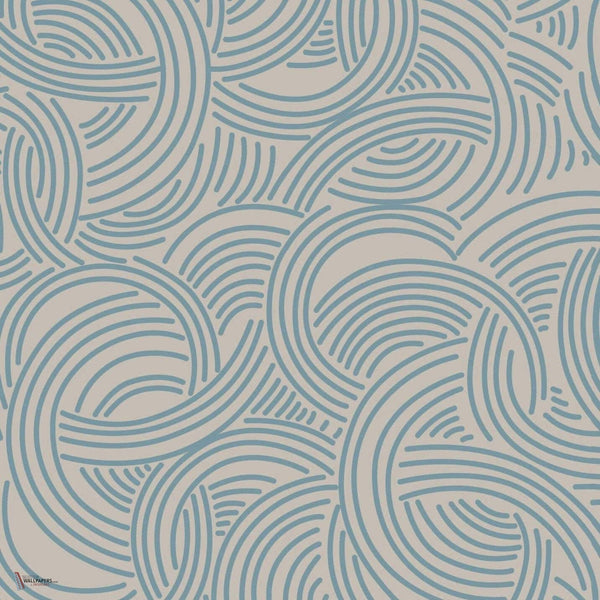 Tourbillon behang in Stone Blue van Farrow & Ball