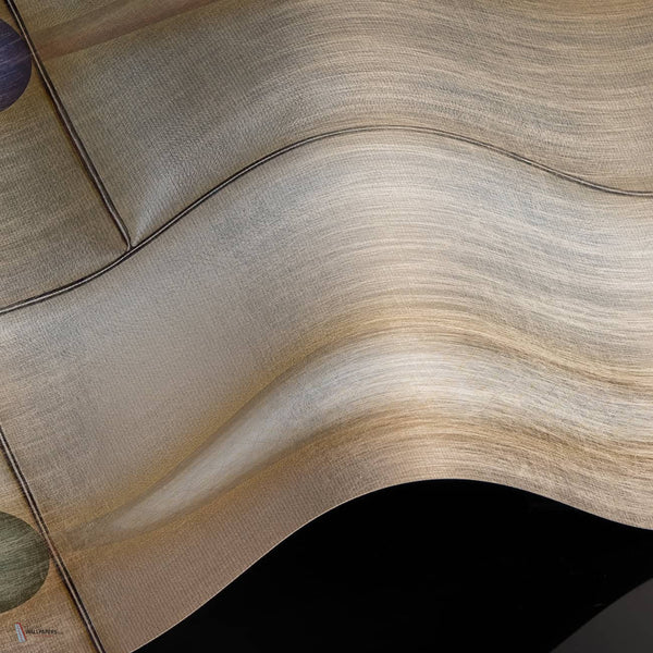 Beaded Gold wallpaper Premium Silk Silver wallpaper in T11077 by Tuskara