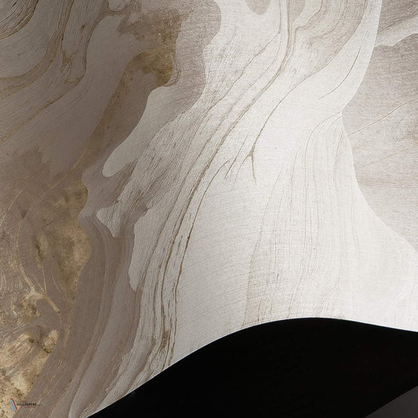 Lunar Clay wallpaper Linen Textile wallpaper in T11047 by Tuskara
