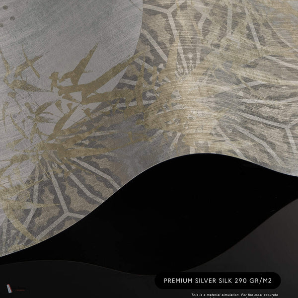Obsidian Sky Tapete Premium Silk Silver Tapete in T11100 von Tuskara
