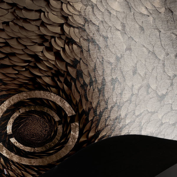 The Daisy Effect wallpaper Linen Textile wallpaper in T11105 by Tuskara