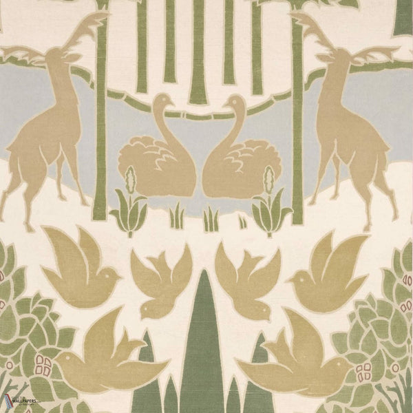 Duleek Silk wallpaper in Clementine by Voysey House
