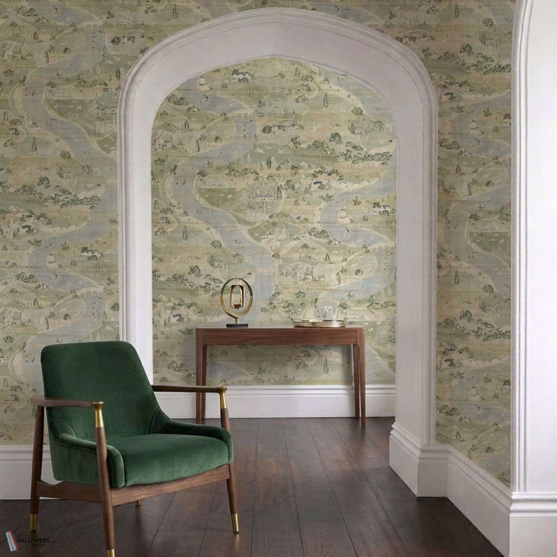 Voysey House Papyrus River wallpaper sfeerbeeld