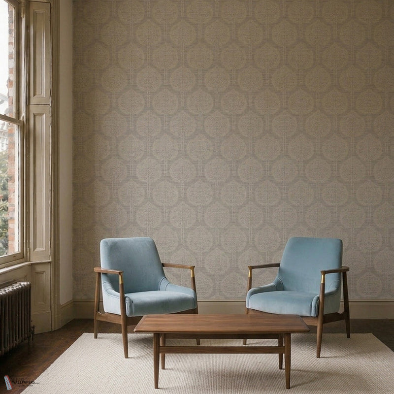 Voysey House Peace Birds wallpaper sfeerbeeld