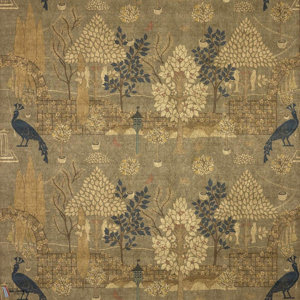 Squire's Topiary wallpaper in Mirror Gold by Voysey House