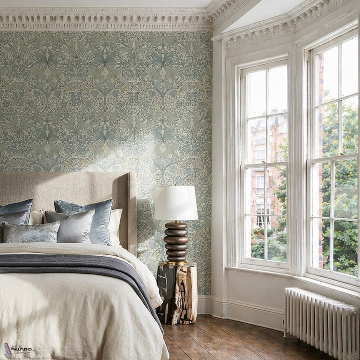 Voysey House Voysey's Damask Papier Peint sfeerbeeld