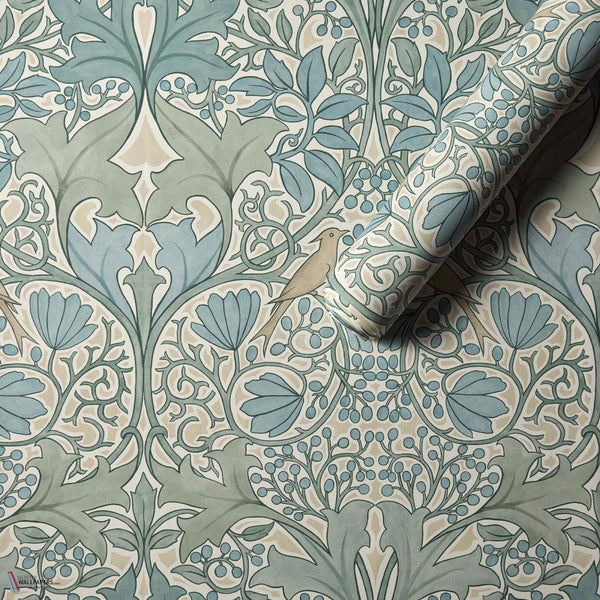 Voysey House Voysey's Damask wallpaper sfeerbeeld