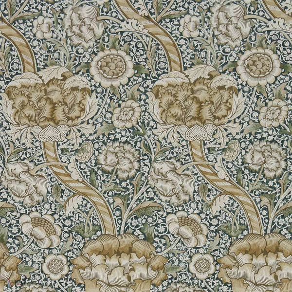 Wandle behang in Forest/Mustard van Morris & Co