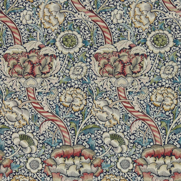 Wandle behang in Indigo/Modder van Morris & Co