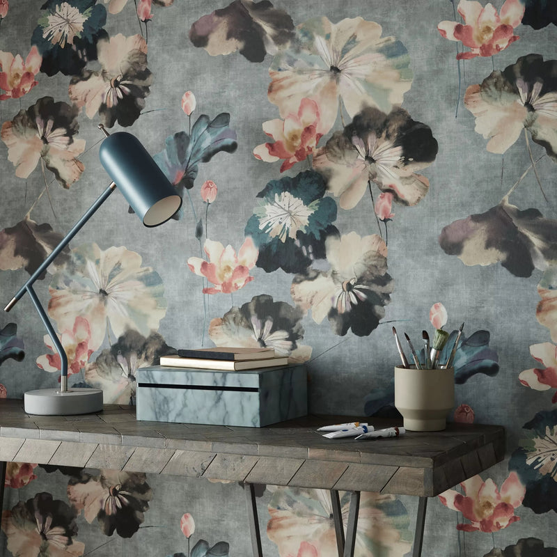 water-lelies-Papier Peint-1838-selected-wallpapers