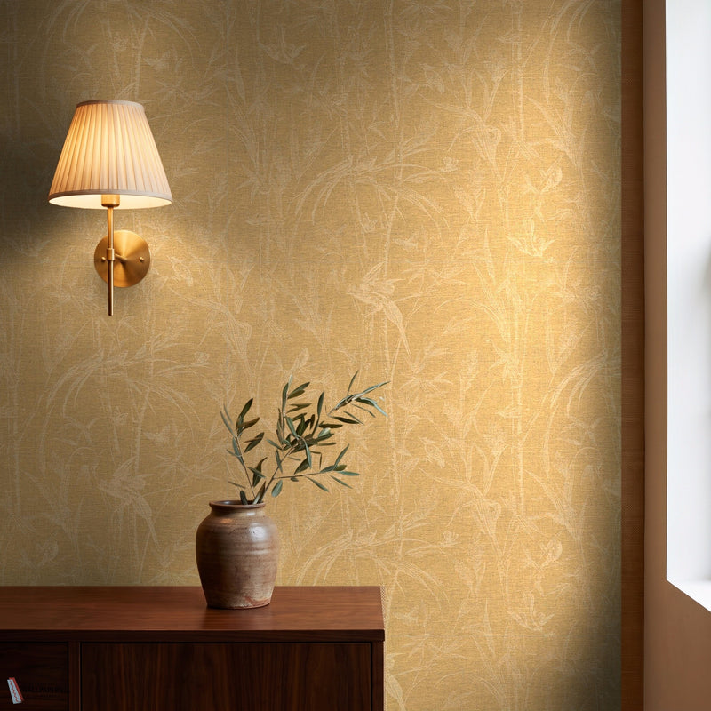 We Tend to Disappear Wall wallpaper in Rotan by Dedar — interior