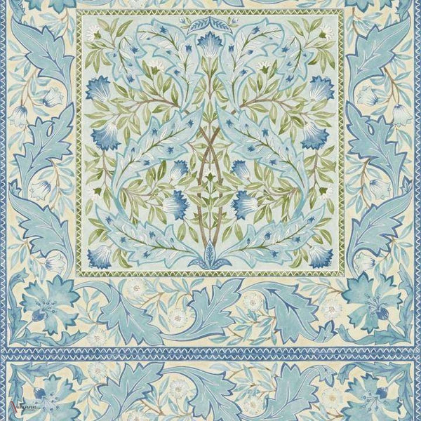 Wilhelmina wallpaper in Indigo van Morris & Co
