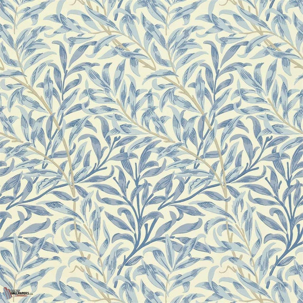 Willow Boughs wallpaper in Blue van Morris & Co