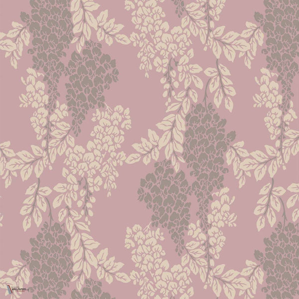 Wisteria behang in Cinder Rose van Farrow & Ball