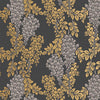 Wisteria behang in Off Black van Farrow & Ball