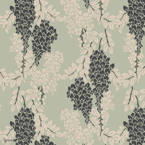 Wisteria behang in Vert de Terre van Farrow & Ball