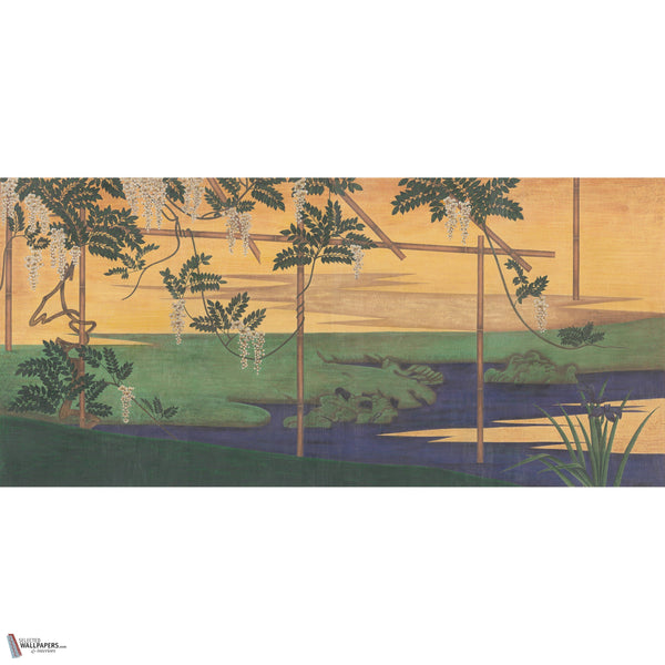 Wisteria in Landscape wallpaper in Gouache by Iksel