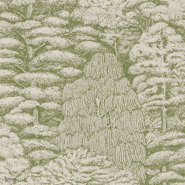 Woodland Toile Tapete in Cream/Green van Sanderson