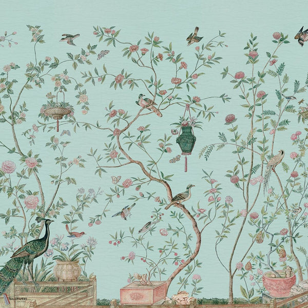 Xanadu Balustrade behang van Iksel — Celadon, detail