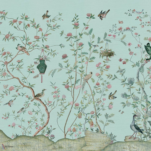 Xanadu Landscape behang van Iksel — Celadon, detail