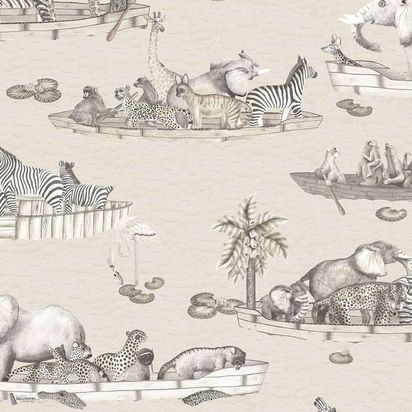 Zambezi behang in Soot on Stone van Cole & Son