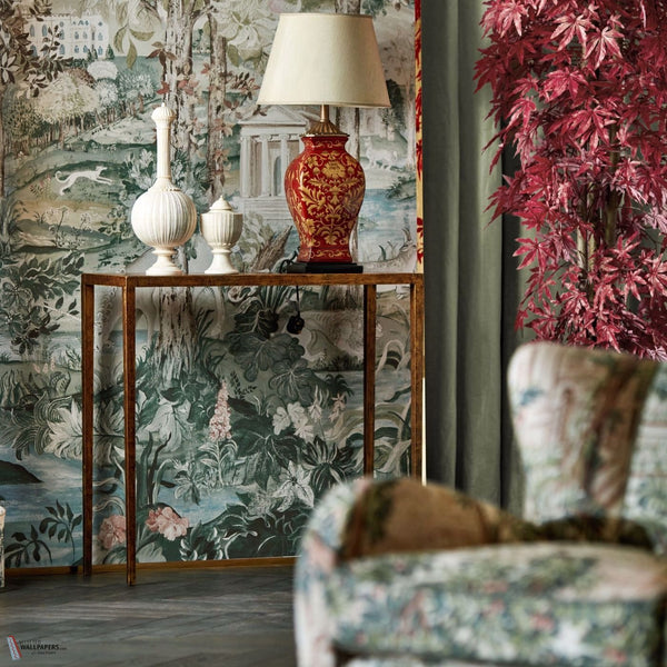Arcadian Thames Tapete in Mineral von Zoffany