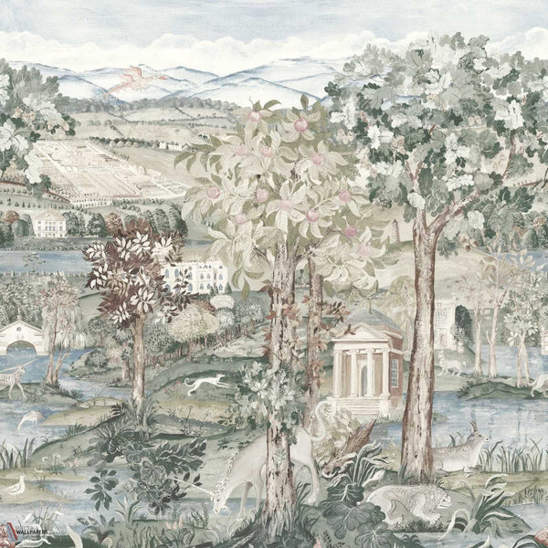 Arcadian Thames Tapete in Mineral von Zoffany