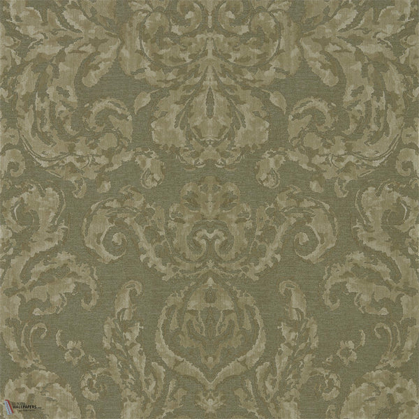 Brocatello behang in Olivine van Zoffany