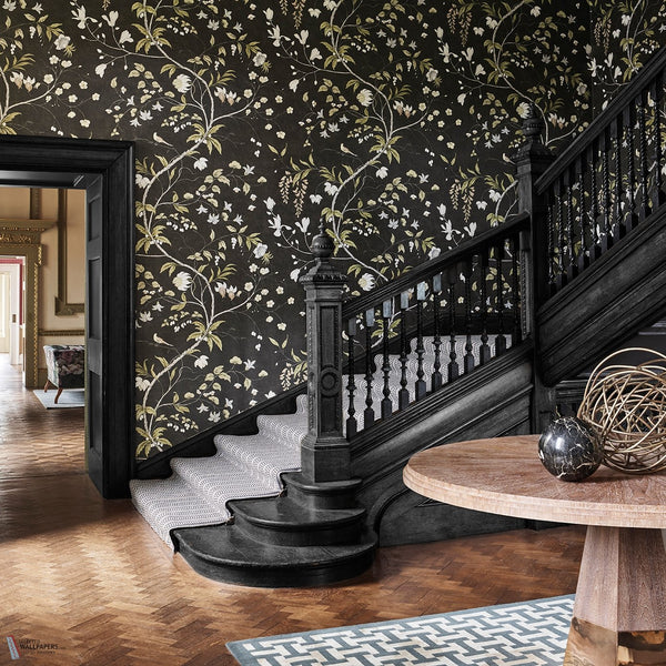 Chambalon Trail behang in Antique Gold van Zoffany