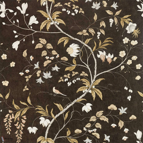 Chambalon Trail behang in Antique Gold van Zoffany